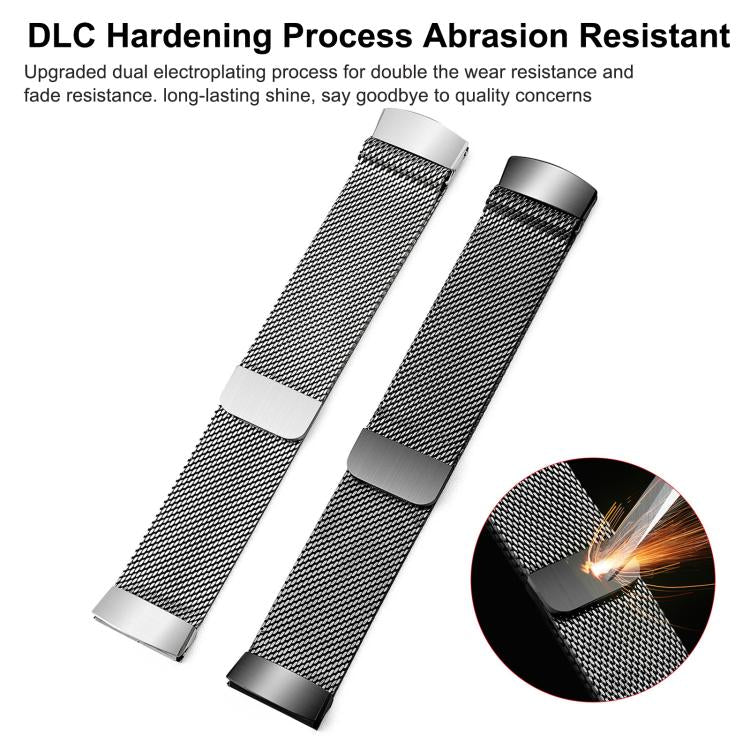 Pulsante Interfaccia senza soluzione di continuità Cinturino per orologio Milanese magnetico in acciaio inossidabile, For Huawei Watch 4 Pro