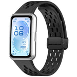 Cinturino per orologio in silicone pieghevole con fibbia magnetica., For Huawei Band 11 / Band 11 Pro