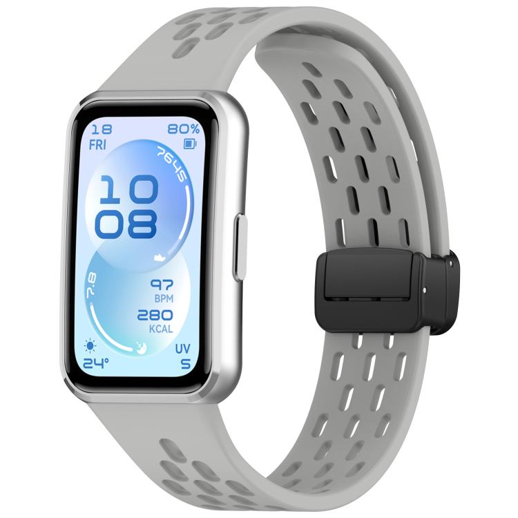 Cinturino per orologio in silicone pieghevole con fibbia magnetica., For Huawei Band 11 / Band 11 Pro