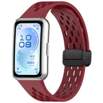 Cinturino per orologio in silicone pieghevole con fibbia magnetica., For Huawei Band 11 / Band 11 Pro