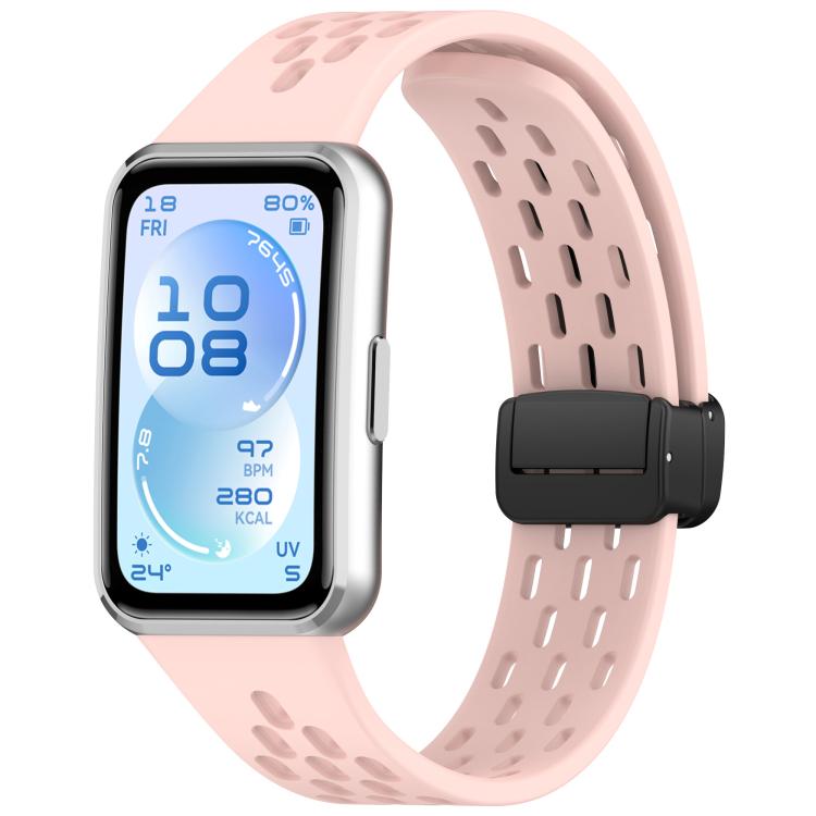 Cinturino per orologio in silicone pieghevole con fibbia magnetica., For Huawei Band 11 / Band 11 Pro