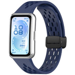 Cinturino per orologio in silicone pieghevole con fibbia magnetica., For Huawei Band 11 / Band 11 Pro