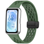 Cinturino per orologio in silicone pieghevole con fibbia magnetica., For Huawei Band 11 / Band 11 Pro