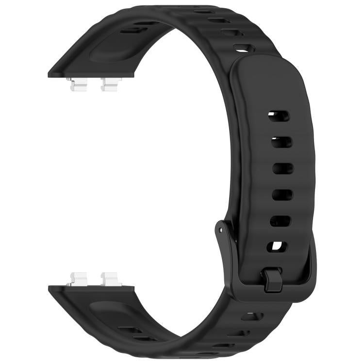Cinturino per orologio in silicone tinta unita con texture a onda, For Huawei Band 11 / Band 11 Pro