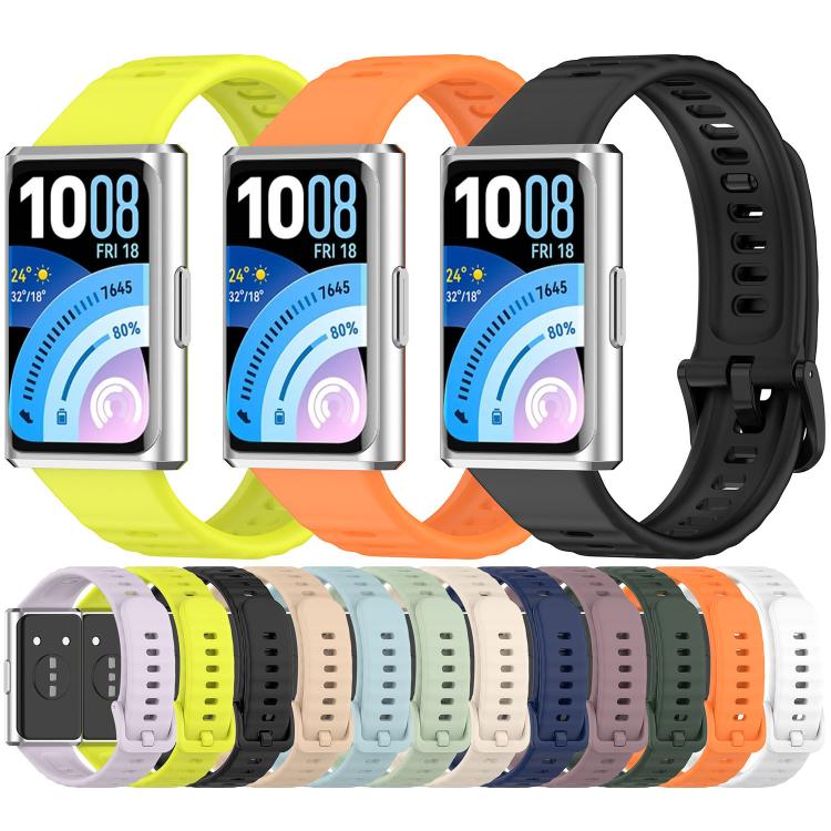 Cinturino per orologio in silicone tinta unita con texture a onda, For Huawei Band 11 / Band 11 Pro