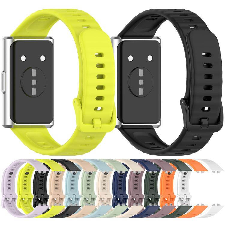 Cinturino per orologio in silicone tinta unita con texture a onda, For Huawei Band 11 / Band 11 Pro
