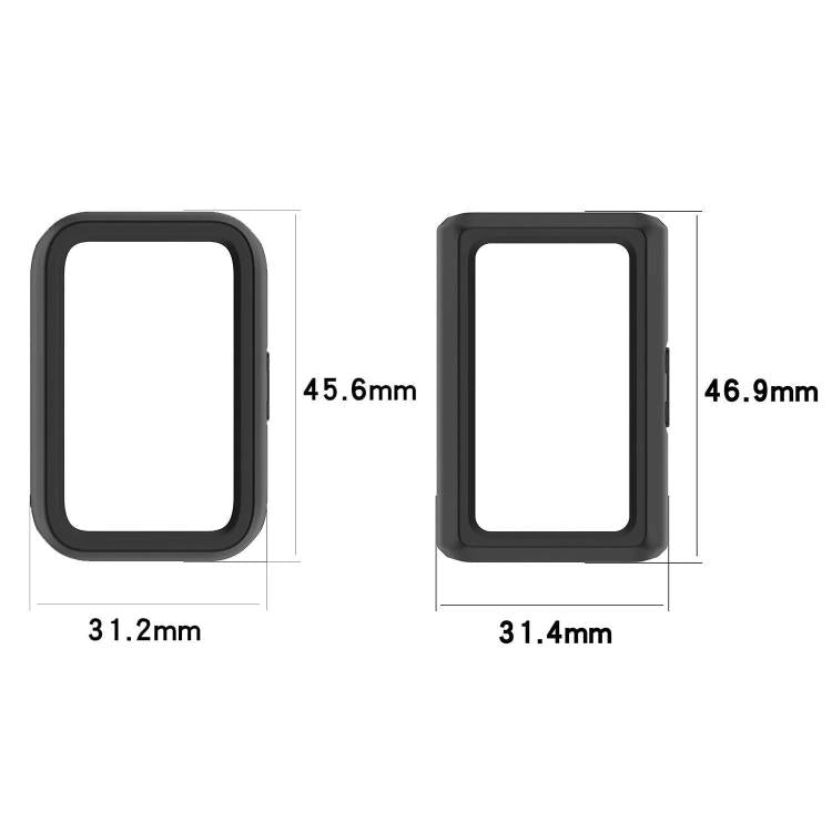 Custodia protettiva per orologio in policarbonato cavo a copertura parziale, For Huawei Band 11 Pro / 11 Pro NFC, For Huawei Band  11 / 11 NFC