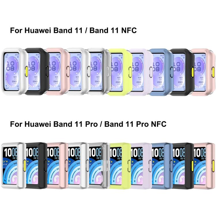 Custodia protettiva per orologio in policarbonato cavo a copertura parziale, For Huawei Band 11 Pro / 11 Pro NFC, For Huawei Band  11 / 11 NFC