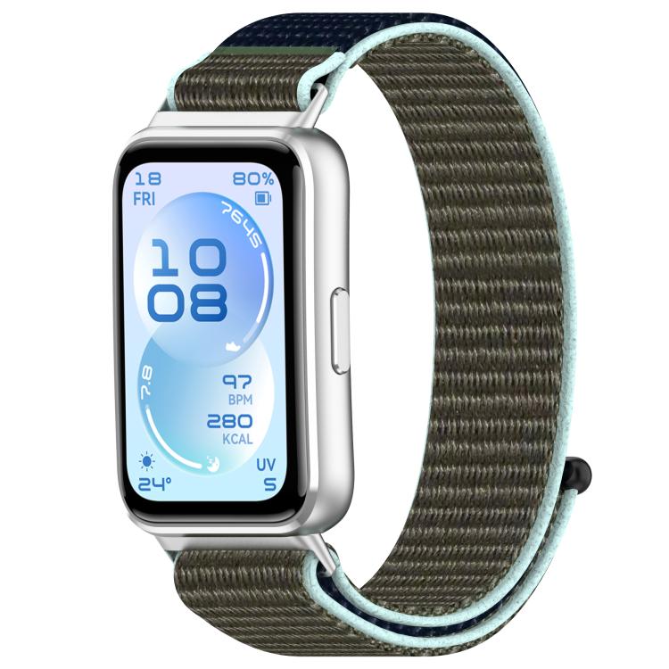 Cinturino per orologio in nylon con chiusura a strappo., For Huawei Band 11 / Band 11 Pro