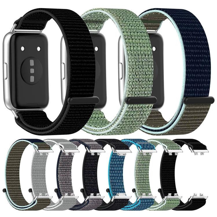 Cinturino per orologio in nylon con chiusura a strappo., For Huawei Band 11 / Band 11 Pro