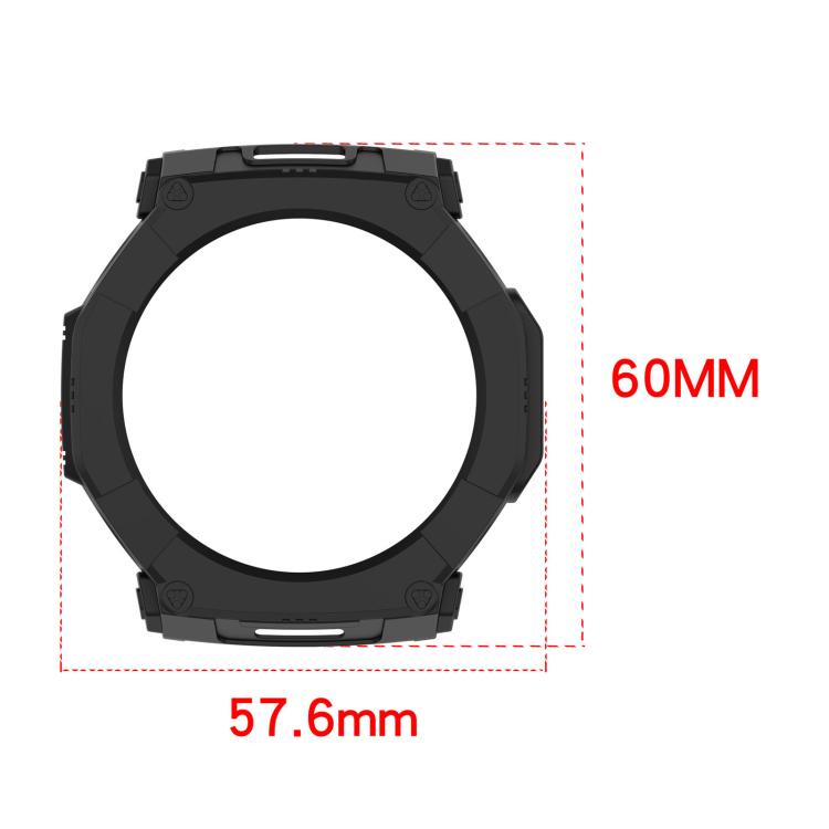 Custodia protettiva per orologio Hollow Armor in TPU a copertura parziale, For Amazfit T-Rex Ultra 2