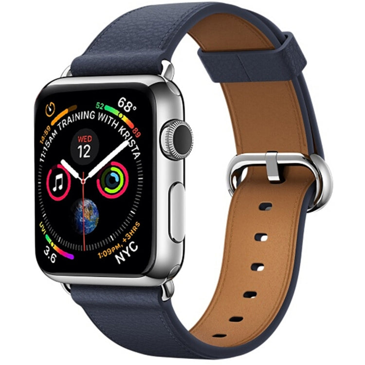 Cinturino da polso con cinturino da polso in pelle con bottone classico per Apple Watch Series 3 & 2 & 1 42mm