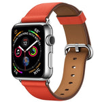 Cinturino da polso con cinturino da polso in pelle con bottone classico per Apple Watch Series 3 & 2 & 1 42mm