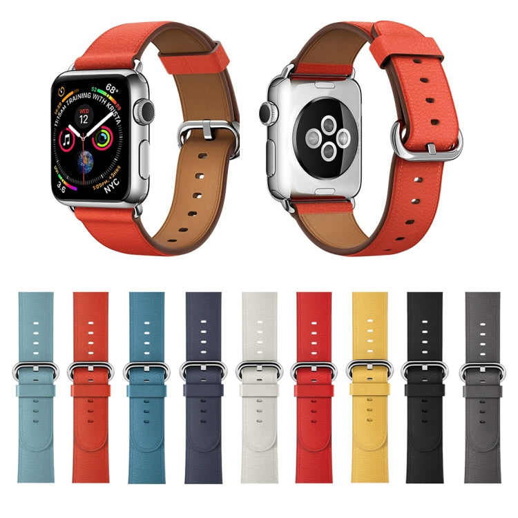 Cinturino in pelle con bottone per Apple Watch 42mm