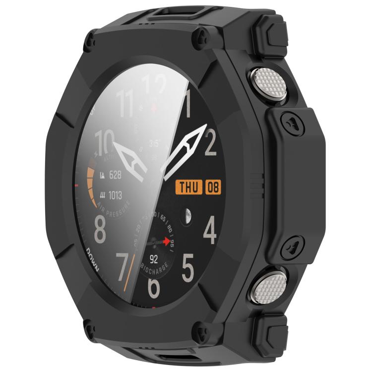 Pellicola in vetro temperato integrata nella custodia protettiva per orologio in PC, For Amazfit T-Rex Ultra 2