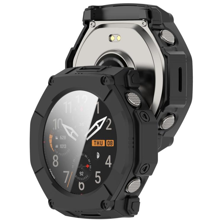 Pellicola in vetro temperato integrata nella custodia protettiva per orologio in PC, For Amazfit T-Rex Ultra 2