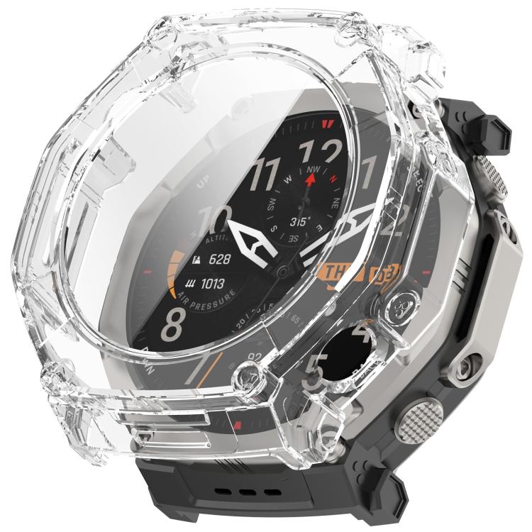Pellicola in vetro temperato integrata nella custodia protettiva per orologio in PC, For Amazfit T-Rex Ultra 2