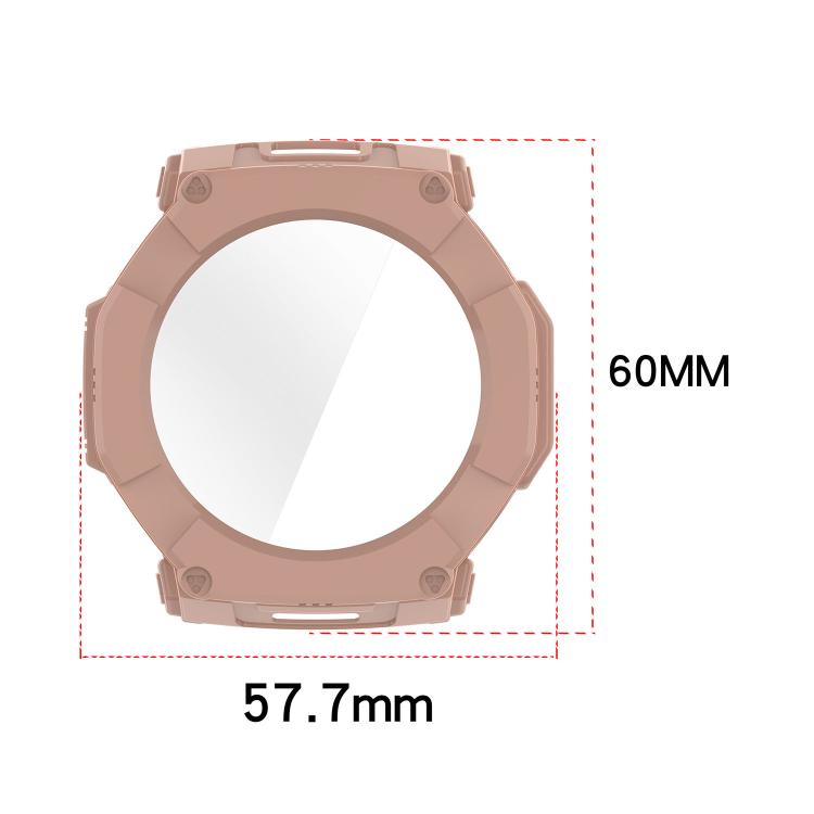 Pellicola in vetro temperato integrata nella custodia protettiva per orologio in PC, For Amazfit T-Rex Ultra 2