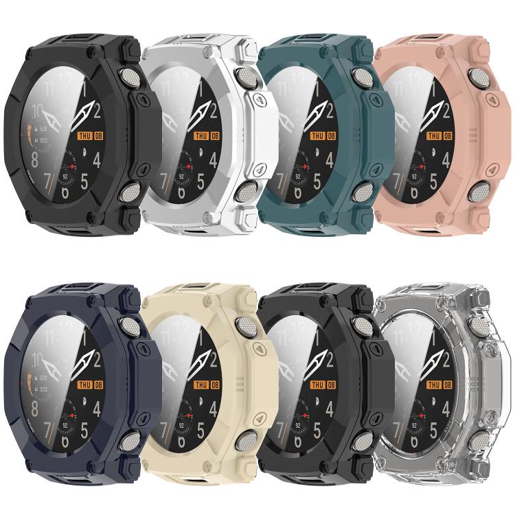 Pellicola in vetro temperato integrata nella custodia protettiva per orologio in PC, For Amazfit T-Rex Ultra 2