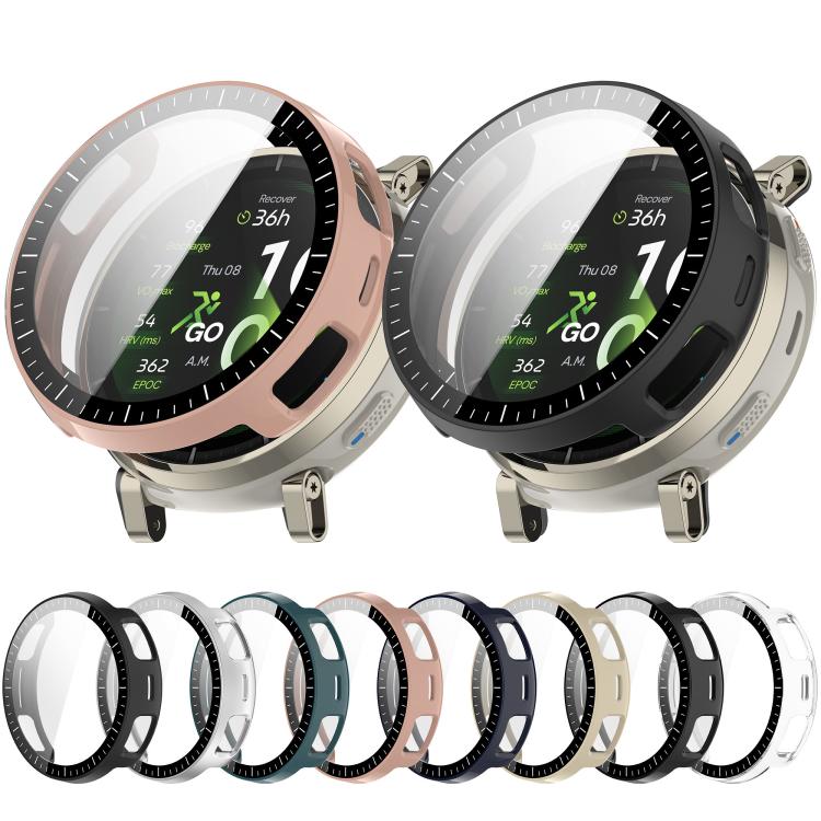 Custodia protettiva per orologio in PC con pellicola temperata integrata e scala graduata., For Amazfit Active 3 Premium