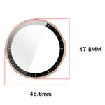 Custodia protettiva per orologio in PC con pellicola temperata integrata e scala graduata., For Amazfit Active 3 Premium