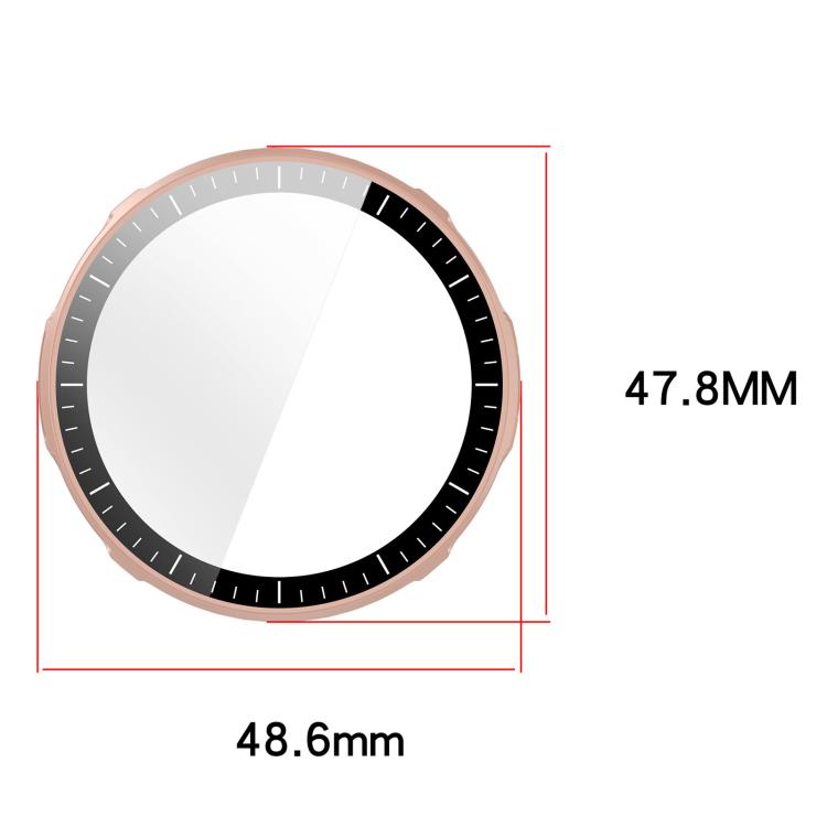 Custodia protettiva per orologio in PC con pellicola temperata integrata e scala graduata., For Amazfit Active 3 Premium