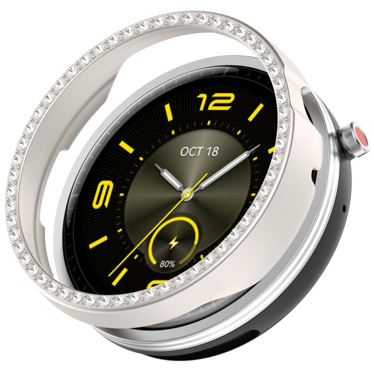 Custodia protettiva per orologio in policarbonato cavo con mezza copertura e fila singola di diamanti., For Honor Watch Fit Vitaly, For Honor Watch GS 5 / Watch Fit Elegant