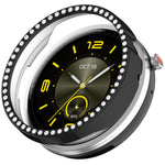 Custodia protettiva per orologio in policarbonato cavo con mezza copertura e fila singola di diamanti., For Honor Watch Fit Vitaly, For Honor Watch GS 5 / Watch Fit Elegant