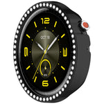 Custodia protettiva per orologio in policarbonato cavo con mezza copertura e fila singola di diamanti., For Honor Watch Fit Vitaly, For Honor Watch GS 5 / Watch Fit Elegant