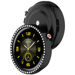 Custodia protettiva per orologio in policarbonato cavo con mezza copertura e fila singola di diamanti., For Honor Watch Fit Vitaly, For Honor Watch GS 5 / Watch Fit Elegant