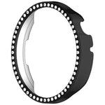 Custodia protettiva per orologio in policarbonato cavo con mezza copertura e fila singola di diamanti., For Honor Watch Fit Vitaly, For Honor Watch GS 5 / Watch Fit Elegant