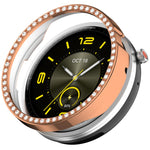 Custodia protettiva per orologio in policarbonato cavo con mezza copertura e fila singola di diamanti., For Honor Watch Fit Vitaly, For Honor Watch GS 5 / Watch Fit Elegant