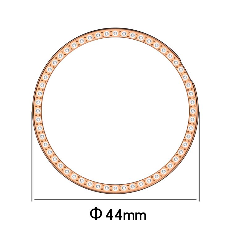 Custodia protettiva per orologio in policarbonato cavo con mezza copertura e fila singola di diamanti., For Honor Watch Fit Vitaly, For Honor Watch GS 5 / Watch Fit Elegant