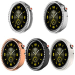 Custodia protettiva per orologio in policarbonato cavo con mezza copertura e fila singola di diamanti., For Honor Watch Fit Vitaly, For Honor Watch GS 5 / Watch Fit Elegant