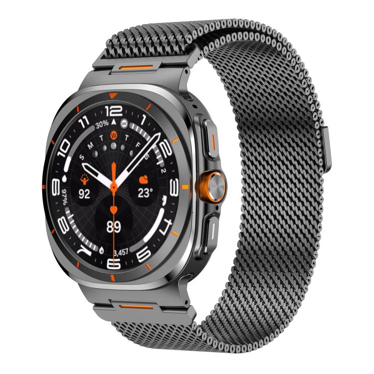 Cinturino magnetico a maglia milanese spessa e vivace per orologio, For Samsung Galaxy Watch Ultra 2025 / Ultra 47mm