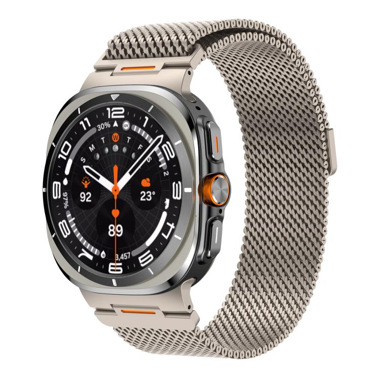 Cinturino magnetico a maglia milanese spessa e vivace per orologio, For Samsung Galaxy Watch Ultra 2025 / Ultra 47mm