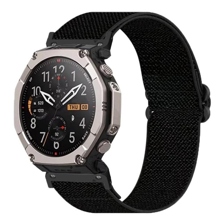 Cinturino per orologio in nylon elastico da 26 mm con chiusura a farfalla scorrevole., For Amazfit T-Rex Ultra 2