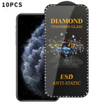 10 pellicole serigrafiche ad alta definizione in vetro temperato antistatico con effetto diamante su tutto lo schermo., For iPhone 17 Pro Max, For iPhone 17 Pro, For iPhone 17, For iPhone Air, For iPhone 16 Pro Max, For iPhone 16 Pro, For iPhone 16 Plu...