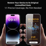 10 pellicole serigrafiche ad alta definizione in vetro temperato antistatico con effetto diamante su tutto lo schermo., For iPhone 11 Pro