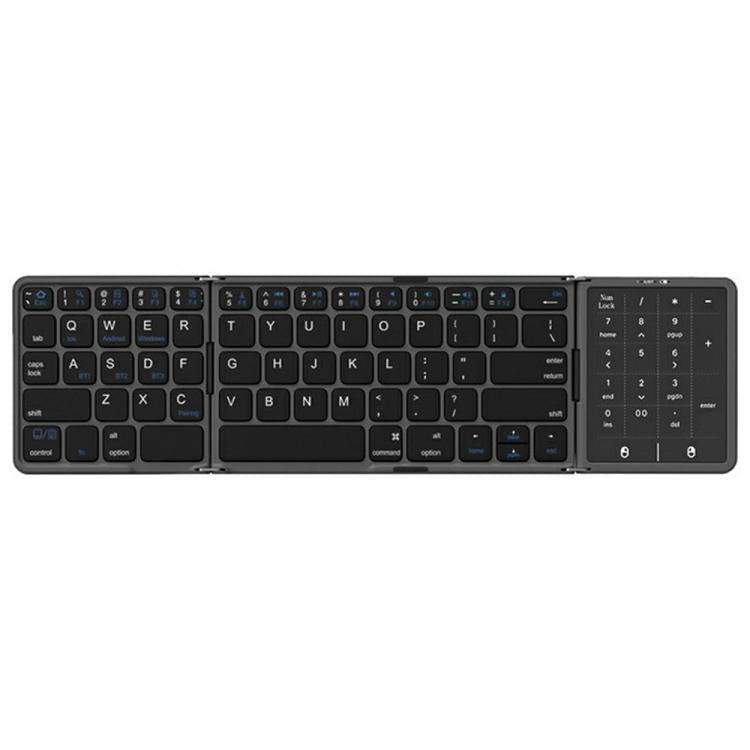 B089 ST Ultra Thin Tri-Folding Wireless Bluetooth Keyboard With Smart Trackpad, B089 ST