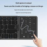 B089 ST Ultra Thin Tri-Folding Wireless Bluetooth Keyboard With Smart Trackpad, B089 ST