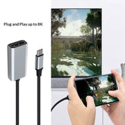 Cavo adattatore video HDMI HC-67 DP 1.4 4K da Type-C maschio a DisplayPort femmina, HC-67