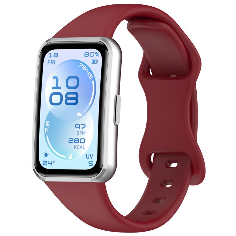 Cinturino per orologio in silicone tinta unita con chiusura a farfalla sottile., For Huawei Band 11 / Band 11 Pro