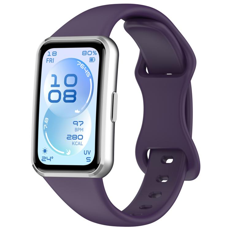 Cinturino per orologio in silicone tinta unita con chiusura a farfalla sottile., For Huawei Band 11 / Band 11 Pro
