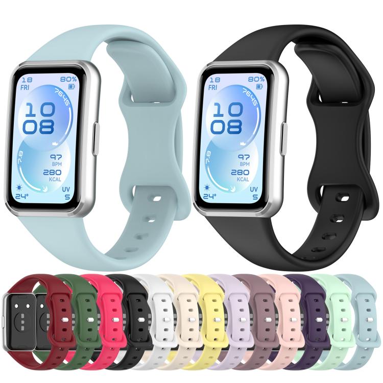 Cinturino per orologio in silicone tinta unita con chiusura a farfalla sottile., For Huawei Band 11 / Band 11 Pro