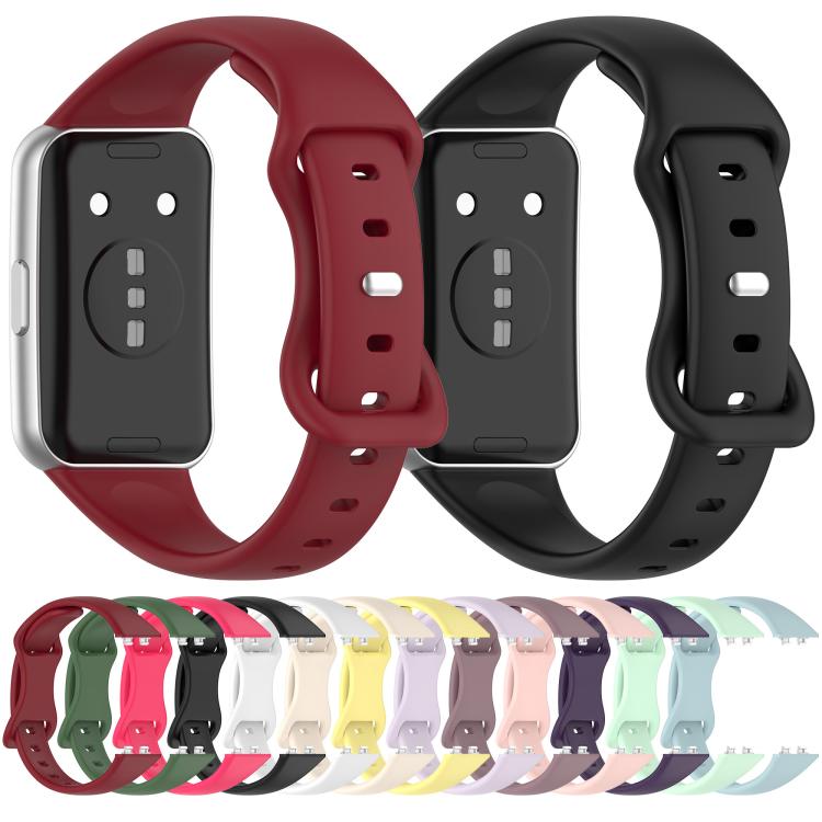 Cinturino per orologio in silicone tinta unita con chiusura a farfalla sottile., For Huawei Band 11 / Band 11 Pro