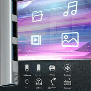 Hub portatile HC-77 in lega di alluminio con connettori USB-C/USB-A, USB 3.0 e 3 porte USB 2.0, docking station., HC-77