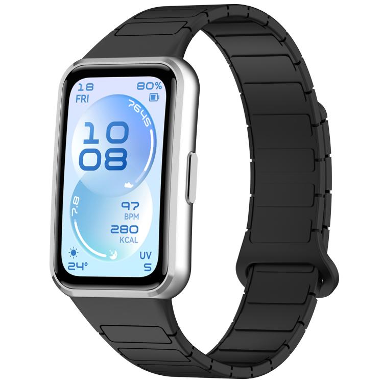 Cinturino per orologio magnetico regolabile in silicone a forma di I, For Huawei Band 11 / Band 11 Pro
