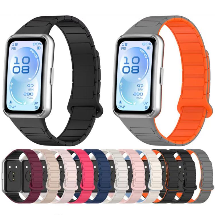 Cinturino per orologio magnetico regolabile in silicone a forma di I, For Huawei Band 11 / Band 11 Pro