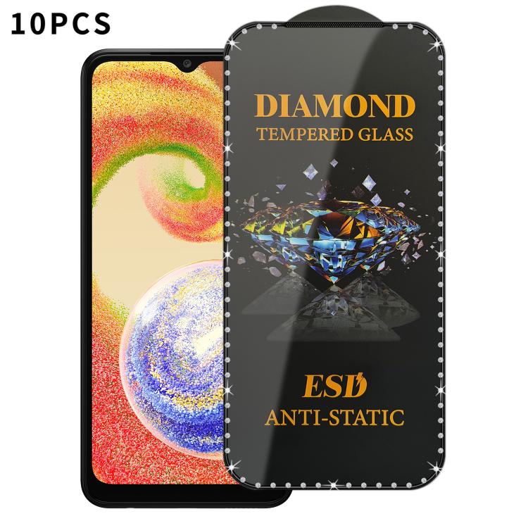 10 pellicole serigrafiche ad alta definizione in vetro temperato antistatico con effetto diamante su tutto lo schermo., For Samsung Galaxy A24, For Samsung Galaxy A34 5G, For Samsung Galaxy A54 5G, For Samsung Galaxy A04e, For Samsung Galaxy A14 5G    ...